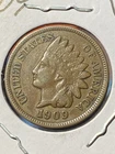 1909 Indian Head Cent VF - XF BN Full Liberty