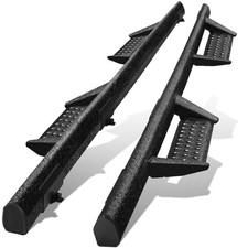 Running Boards 21-26 Bronco 4 Door SUV Rock Rails Drop Down 4in Black Step Bars