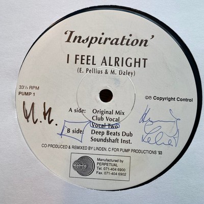 Inspiration - I Feel Alright (12'') (Very Good Plus (VG+)) - 4055321797
