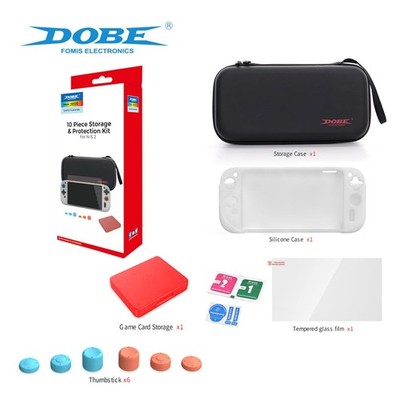 DOBE Nintendo Switch 2 10pc Accessory Bundle Hard Shell Case Screen Protector +