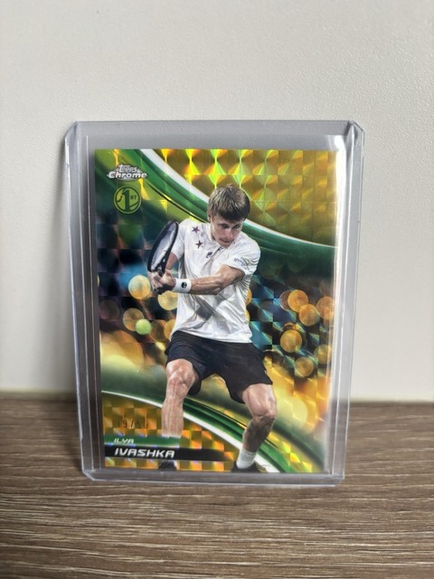 2025 Topps Chrome Tennis #262 Ilya Ivashka Geometric Gold Refractor /50
