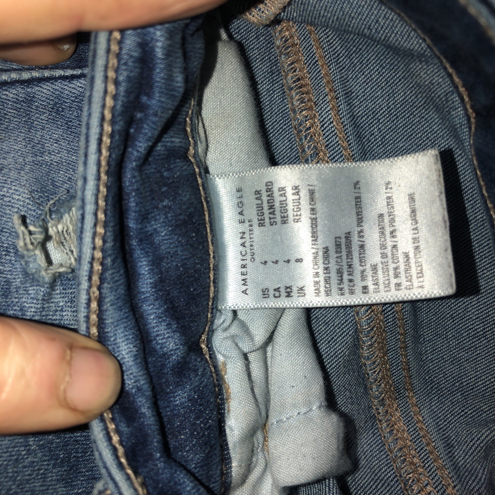 American Eagle Women's Size 4 Next Level Stretch Hi-Rise Jeggings Distressed image 7