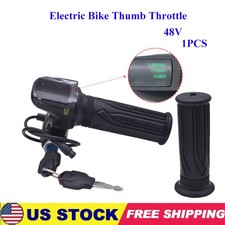 Electric Bike Thumb Throttle 48V Whole 6 Wires Ebike With Power Switch New US