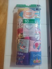 Wonder Nation Girls 10 Pack Multi Color Brief Panties Underwear Size 4 New