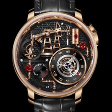 Jacob Quartz Mens Wristwatch 45.5mm Leather Smart Casual Waterproof Sapphire