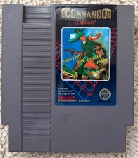 Commando Nintendo NES 1986 Tested Working Authentic Cartridge Only 5 Screw 