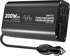 Pure Sine Wave Car Inverter 200 Watt 12V DC to 110V 120V AC Car Power Inverter C