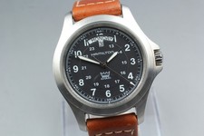 [Fast neuwertig] Hamilton Khaki H644510 40 mm schwarzes Zifferblatt Qz Herrenuhr
