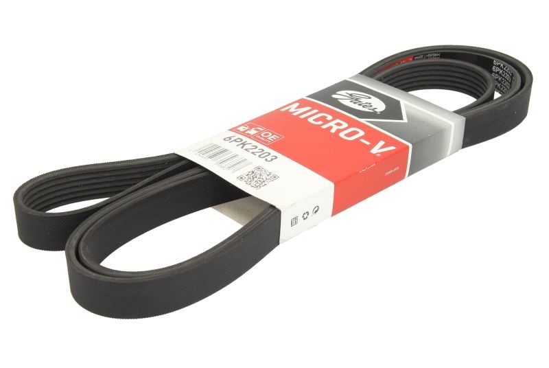 GATES 6PK2203 V-Ribbed Belt for CHEVROLET,CHRYSLER,DODGE,FORD,FORD USA,JEEP,MERC - Image 36