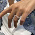 0.9ct TCW Ring Rose Gold 14K Lab-Grown Diamond F/VS GGL — photo 7