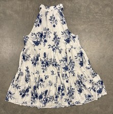 NWT Torrid Belle Isle Blue Floral Tiered Mini Dress Halter Size 1 Sz 1X Beach