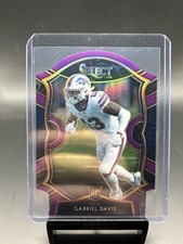 Gabriel Davis Select Concourse Prizm Purple Die Cut Rookie Card 2020 #82 Buffalo