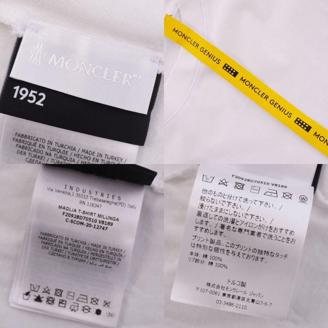 Moncler GENIUS UNDEFEATED 2020 T-shirt Top Long Sleeve Logo XXL Used MOLO-0 thumbnail 6