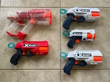 Lot 5 ZURU X-SHOT Blasters 1 Clear FAZE CLAN RESPAWN RXB-0060 1 Red 3 Blue/White