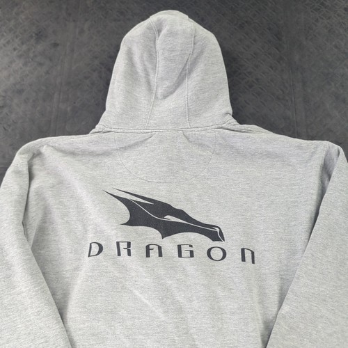SpaceX Jacket Dragon Hoodie Full Zip Pockets Gray Long Sleeve Men XL - Picture 11 of 11