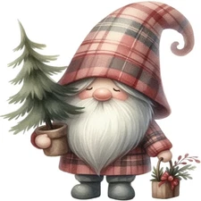 30 Custom Country Christmas Gnome Personalized Address Labels