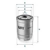 UFI Kraftstofffilter 24.528.01 FüR Chrysler Dodge Jeep