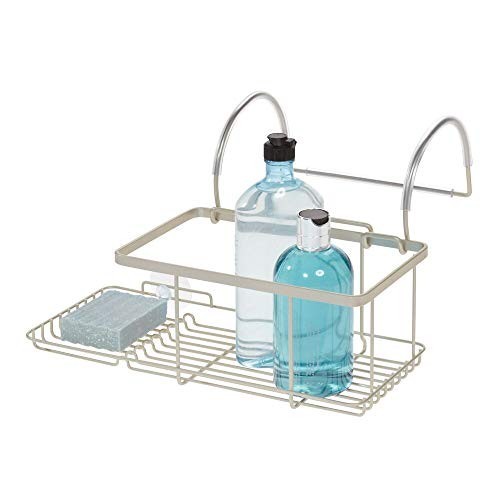 iDesign 23825EU Drill Storage, Silver Metal Hanging Tray, Bathroom Caddy Shelf