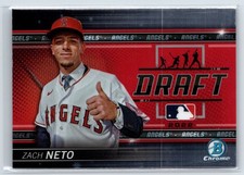 2022 Bowman Chrome Zach Neto (RC) Draft Night Refractor Angels 