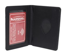 Marshal Leather ID Wallet Case with Badge Holder for Police Officer Family...