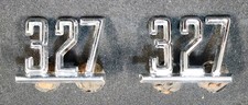 Original Oem Chevelle Fender Emblem 327 1964-1967 Driver Quality Pair Of 2