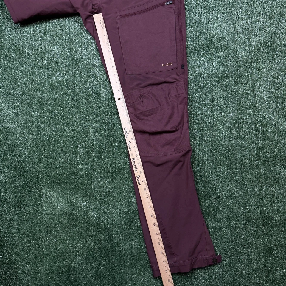 Fjallraven G-1000 Nikka Pants Women's Size 10 Red Cargo Hiking Camping * READ * - Image 4 of 4