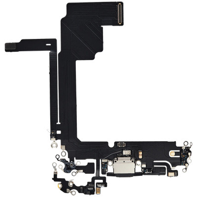 Charging Port Flex Cable For iPhone 15 Pro Max (Aftermarket Plus) Black Titanium