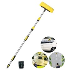 5-12 Foot 20 ft Reach Car Wash Brush with 12-Inch Soft Bristle, On/Off