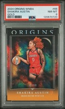 Shakira Austin 2024 Panini Origins WNBA Gold #66 /10 SSP PSA 8 NM/MT