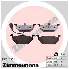 Zimmermann Bremsbelagsatz Bremsklötze vorne 1K0698151F 1J0698151D | 24969228