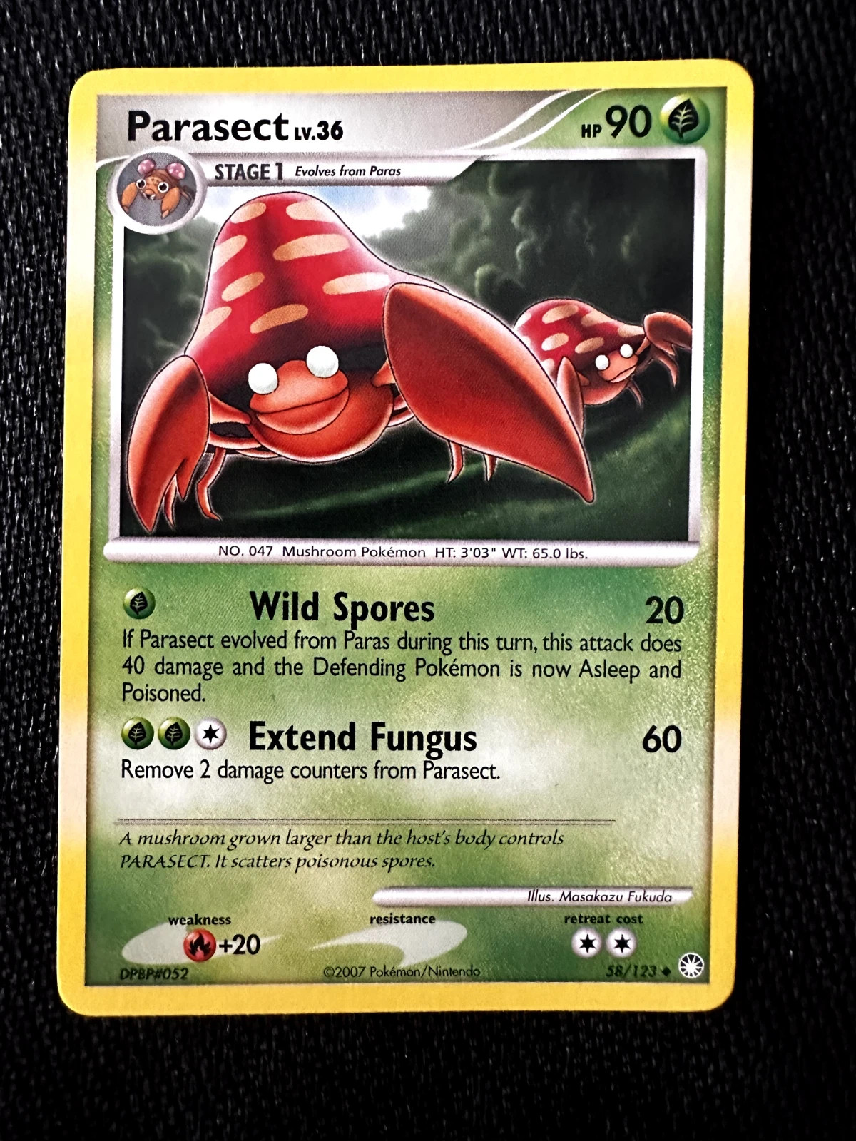 Parasect 58/123 Mysterious Treasures Pokemon Card