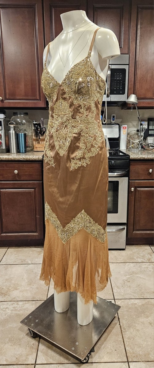 tan beaded dress Antonia Beaded Mini Dress in Light Tan