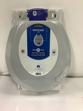 Mayfair 41EC-162 Silver Round Molded Wood Toilet Seat with Lift-Off Hinges