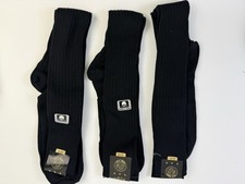 3 Vintage NIP Gold Medal Hosiery Socks Mens 10-13 Over The Calf Black USA Made