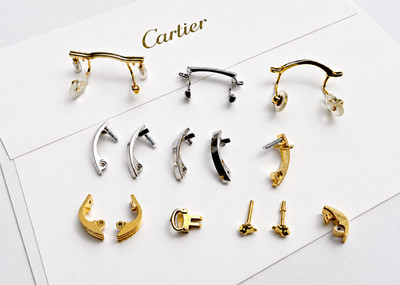 Authentic Cartier Glasses Parts Rimless Nose Bridge C Décor Panther Hinge