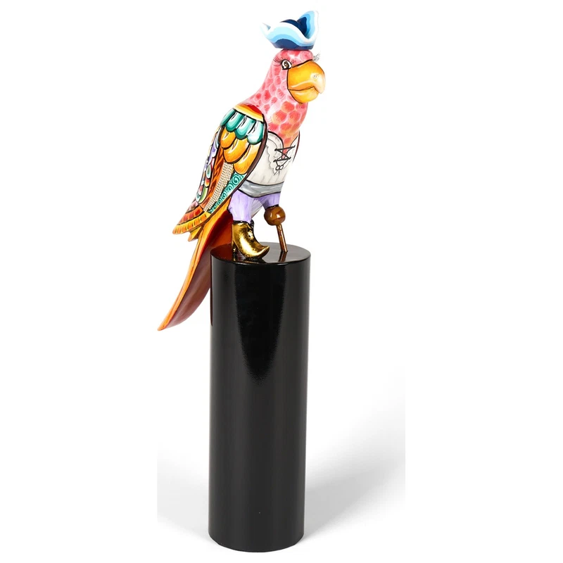 PAPPAGALLO Pirata Statua Scultura Tom's Drag 4602 Francis D 55 cm Pop Art Arredo
