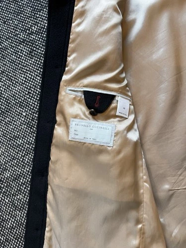 Brunello Cucinelli Cashmere Shirt Jacket, Lined, Black, Size 48 (medium). $6,495 image 9