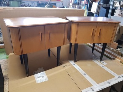 2 x Nachttisch 60er 70er 80er Jahre DDR Mid Century Rockabilly
