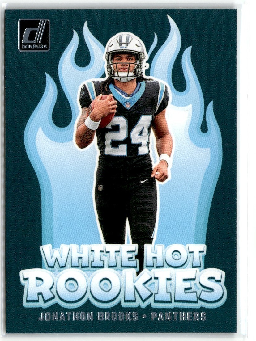 2024 Panini Donruss White Hot Rookies Jonathon Brooks Rookie Panthers #WH6