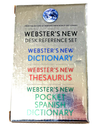  Websters New Desk Reference Set (Dictionary, Thesaurus, Spanish  Dictionary)