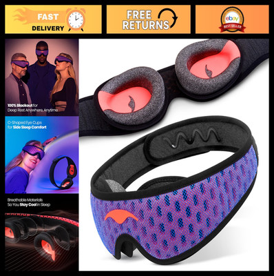 Light Blocking Sleep Mask for Side Sleepers - Comfortable, Breathable, Zero Pres