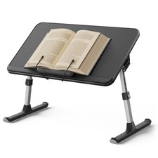 Book Stand for Reading Hands Free with Page Paper Clips in Bed,Laptop Desk Ta...