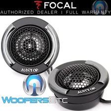 FOCAL AUDITOR RIP-100T 1" ALUMINUM CAR DOME TWEETERS ANGLE FLUSH MOUNT PAIR NEW
