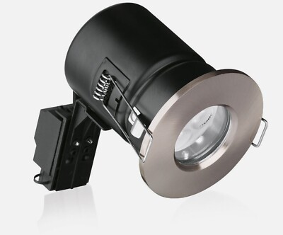 Aurora Enlite EN-FD103 GU10 IP65 Compact Fire Downlight, Satin Nickel (99)