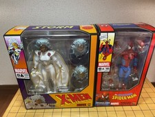 Medicom Toy Mafex No.177 Storm X-Men Comic & No.185 Spider-Man Figures