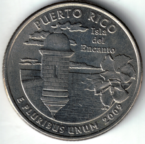 USA - 2009D - Washington ¼ $ - Puerto Rico - Low Mintage - #18413 - 第 1/2 張圖片