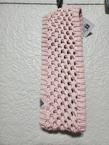 Adidas Crestline Knit Headband Pink Gray Women's One Size Activewear NWT
