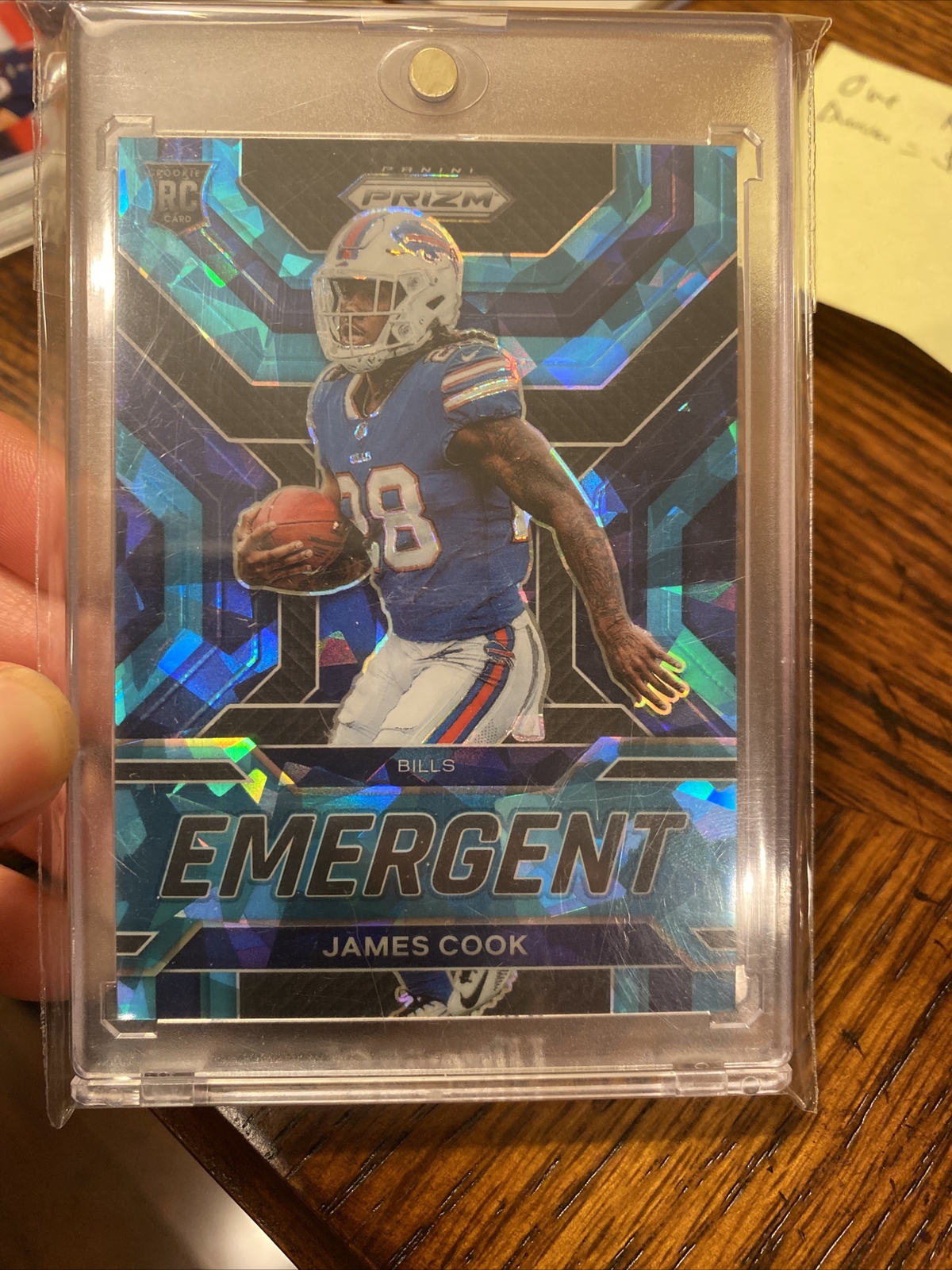 2022 Prizm Emergent Rookie Blue Ice Prizm James Cook RC /99 WHC389 BILLS