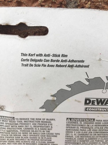 DEWALT DW9066 5-1/2" 24 24T Carbide Teeth Circular Saw Blade DW 9066 5.5 5 1/2 - Picture 8 of 12