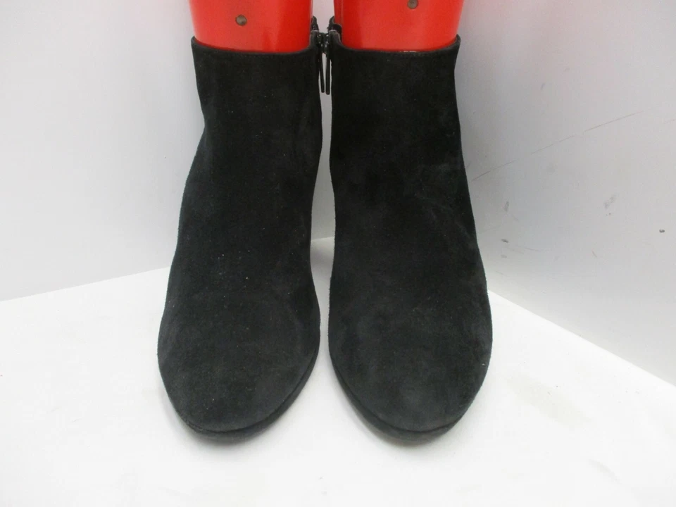 JB Martin 黑色麂皮绒皮革拉链高跟踝靴女式 40 码 EUR  — 第 2/4 张图片